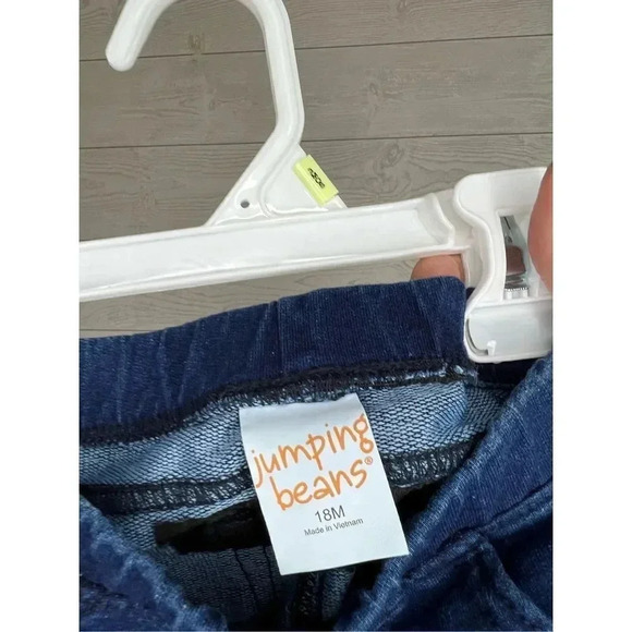 Jumping Beans short sleeve zebra top and faux denim shorts Size 18 months - Picture 5 of 6